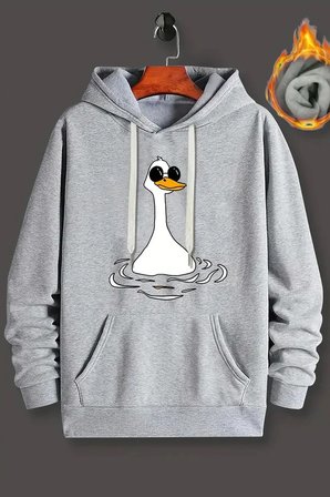 Duck Baskılı Oversize Sweatshirt