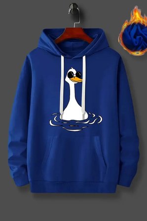 Duck Baskılı Oversize Sweatshirt