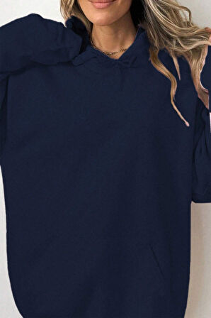 Uyguntarz Bahar Esintisi Çiçek Baskılı Oversize Sweatshirt