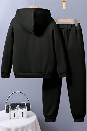 Uyguntarz Hologram Smile Baskılı Erkek Çocuk  - Kız Rahat Eşofman Takımı