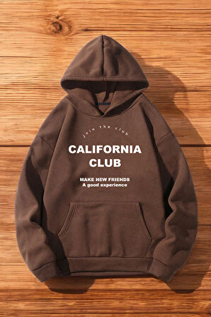 Uyguntarz California Club Baskılı Oversize Sweatshirt