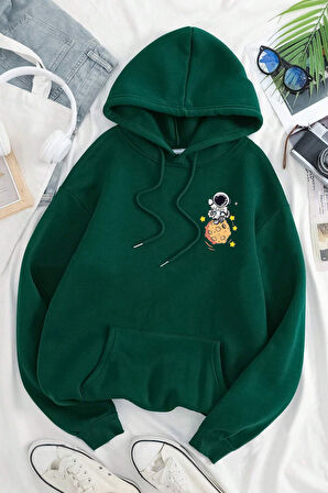 Uyguntarz The Galaxy Baskılı Oversize Sweatshirt