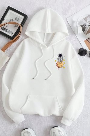 The Galaxy Baskılı Oversize Sweatshirt