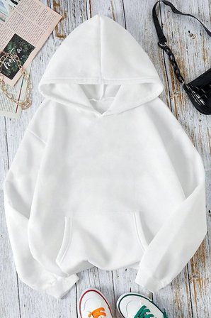 Enjoy Personel Time Baskılı Oversize Sweatshirt