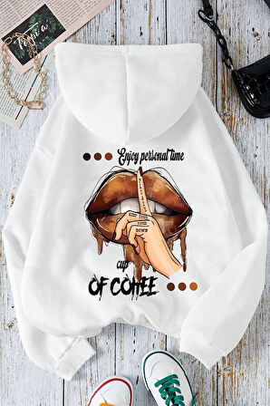 Uyguntarz Enjoy Personel Time Baskılı Oversize Sweatshirt