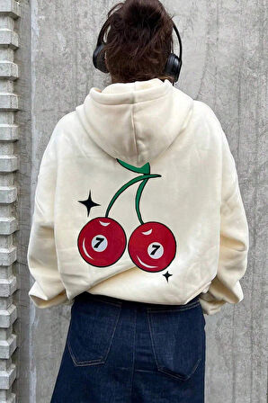 Uyguntarz Kiraz 7 Baskılı Oversize Sweatshirt
