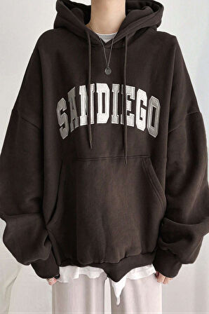 Uyguntarz Sandiego Baskılı Oversize Sweatshirt