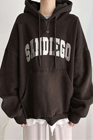 Uyguntarz Sandiego Baskılı Oversize Sweatshirt