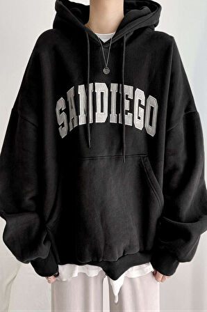 Uyguntarz Sandiego Baskılı Oversize Sweatshirt