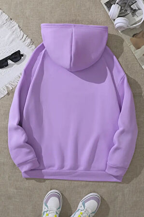 Uyguntarz Meow Tatlı Kediler Baskılı Oversize Sweatshirt