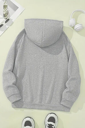 Uyguntarz Meow Tatlı Kediler Baskılı Oversize Sweatshirt