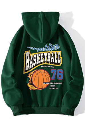 Uyguntarz Basketball 76 Baskılı Oversize Sweatshirt