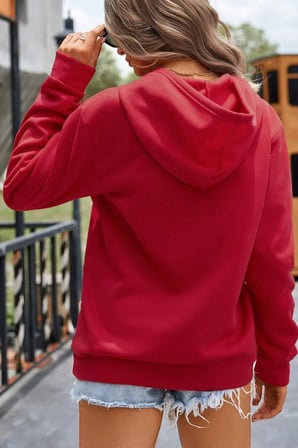 Kalp Baskılı Oversize Sweatshirt