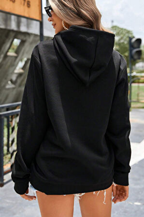 Uyguntarz Kalp Baskılı Oversize Sweatshirt