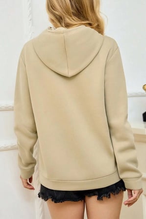 Unisex Kalp Baskılı Oversize Sweatshirt