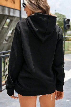Kalp Baskılı Oversize Sweatshirt