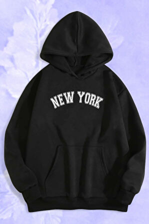 Uyguntarz Newyork Baskılı Oversize Sweatshirt
