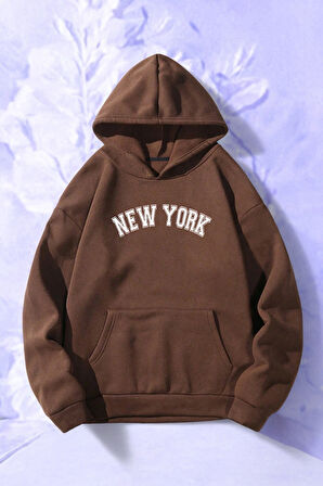 Newyork Baskılı Oversize Sweatshirt