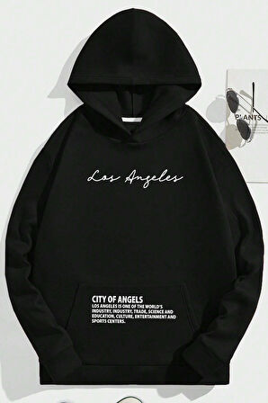 Los Angles Baskılı Oversize Sweatshirt