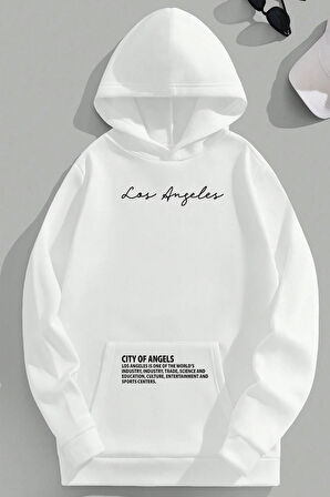 Los Angles Baskılı Oversize Sweatshirt