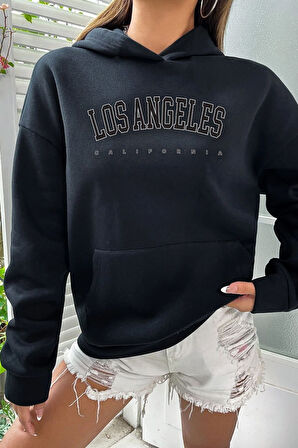 Unisex Los Angles  Baskılı Sweatshirt