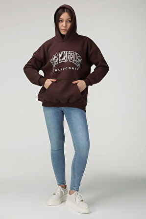 Uyguntarz Unisex Los Angles  Baskılı Sweatshirt