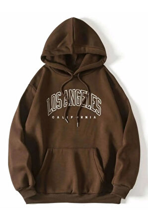 Uyguntarz Unisex Los Angles  Baskılı Sweatshirt