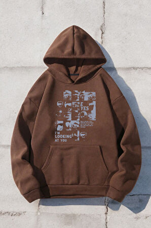 Uyguntarz Looking Baskılı Oversize Sweatshirt