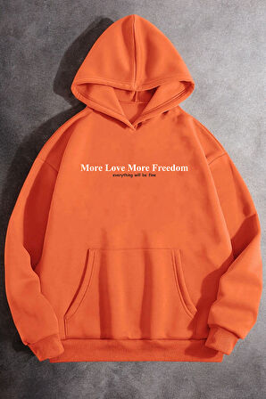 Uyguntarz More Love Baskılı Oversize Sweatshirt