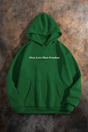 Uyguntarz More Love Baskılı Oversize Sweatshirt