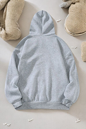 Uyguntarz Mind Life Vibes Baskılı Oversize Sweatshirt