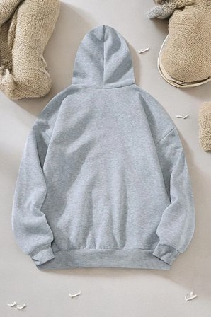 Mind Life Vibes Baskılı Oversize Sweatshirt