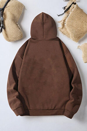 Uyguntarz Mind Life Vibes Baskılı Oversize Sweatshirt