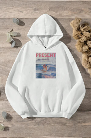 Uyguntarz Present Baskılı Oversize Sweatshirt