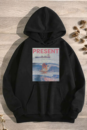 Uyguntarz Present Baskılı Oversize Sweatshirt