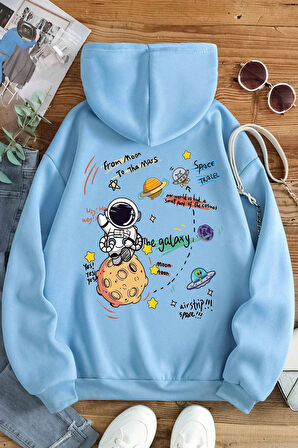 Uyguntarz The Galaxy Baskılı Oversize Sweatshirt