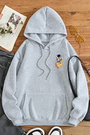 Uyguntarz The Galaxy Baskılı Oversize Sweatshirt