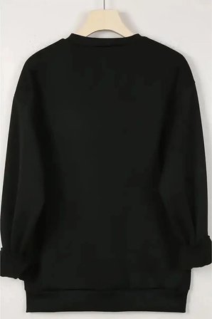 Meraklı Ördek Baskılı Oversize Sweatshirt