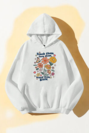 Uyguntarz Flowers  Baskılı Oversize Sweatshirt