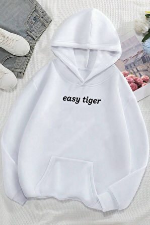 Uyguntarz Easy Tiger Baskılı Oversize Sweatshirt