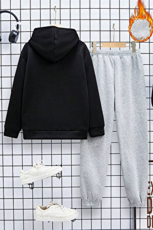 Uyguntarz Bear Baskılı Erkek Çocuk  - Kız Rahat Eşofman Takımı