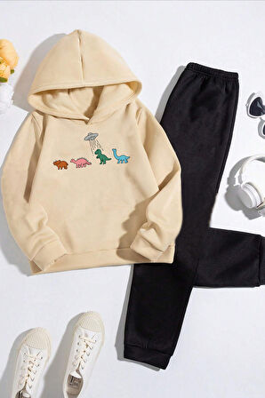 Uyguntarz Dinazor Baskılı Çocuk Rahat Eşofman Takımı