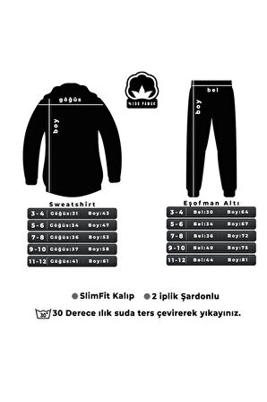 Uyguntarz Dinazor Baskılı Unisex Çocuk Rahat Eşofman Takımı