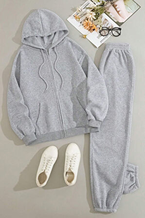 Uyguntarz Unisex Fermuarlı Ceket Takım Eşofman Takımı