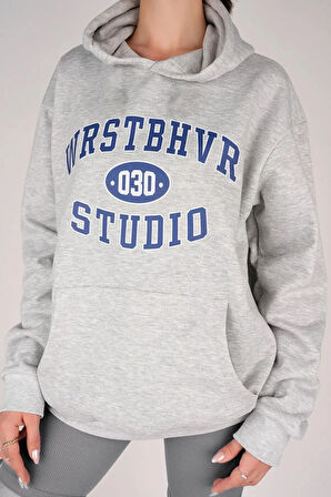 Uyguntarz Collage Baskılı  Pamuklu Oversize Sweatshirt