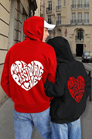 Uyguntarz More Love Baskılı  Pamuklu Oversize Sweatshirt