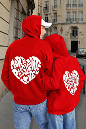 Uyguntarz More Love Baskılı  Pamuklu Oversize Sweatshirt