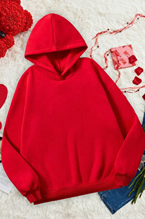 Uyguntarz More Love Baskılı  Pamuklu Oversize Sweatshirt