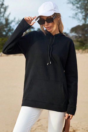 Kapüşonlu Baskılı  Pamuklu Oversize Sweatshirt