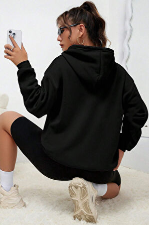 Uyguntarz Miami Baskılı  Pamuklu Oversize Sweatshirt